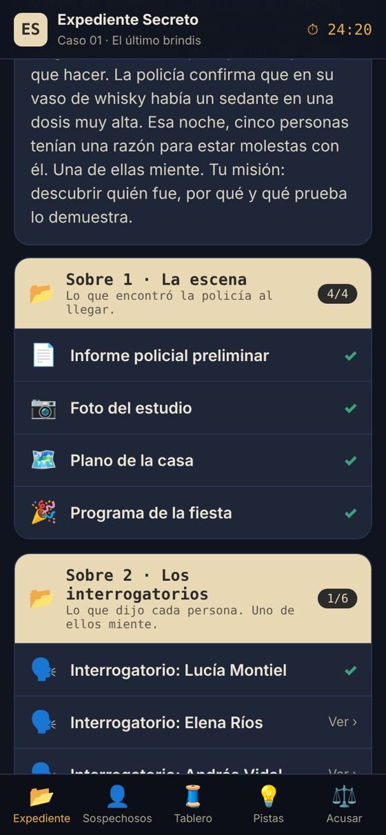 Expediente en la app